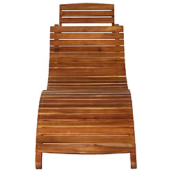 Acheter Maison Chic Lot de 3 Chaise longue avec table à thé | Bain de soleil Relax | Transat Bois d'acacia massif -GKD53706