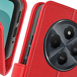 Avis Avizar Étui pour Xiaomi Redmi 14C Clapet Portefeuille et Support Vidéo Rouge