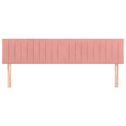 Avis Maison Chic Lot de 2 Têtes de lit design pour chambre - Décoration de lit Rose 80x5x78/88 cm Velours -MN36655