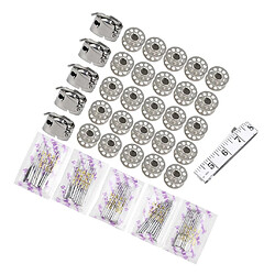 Avis Kit de couture: 50 pièces aiguilles de Machine à coudre + 5 pièces étui à canette + 25 pièces bobines de fil + 1 pièce ruban à mesurer