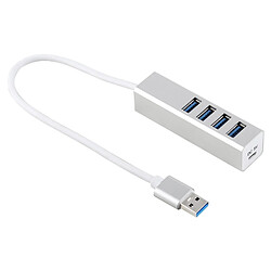 Wewoo Hub USB 5 Gbps Super Speed Auto / Bus 4 ports USB 3.0 Argent