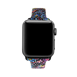 Wewoo Courroie d'impression en silicone pour Apple Watch séries 5 et 4 40 mm Motif couleur