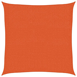 vidaXL Voile d'ombrage 160 g/m² Orange 2,5x2,5 m PEHD