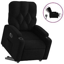 vidaXL Fauteuil inclinable électrique noir tissu