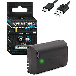 PATONA Platinum LP-E6NH Batterie USB 2250 mAh avec entrée USB directe (USBc)