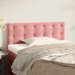 vidaXL Tête de lit Rose 90x5x78/88 cm Velours