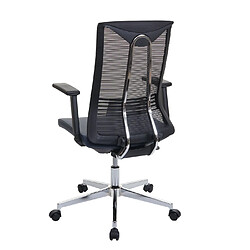 Decoshop26 Chaise de bureau ergonomique pivotante avec accoudoirs en tissu mesh bleu-gris 04_0001884