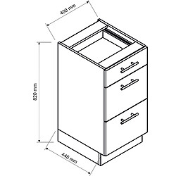 Acheter Pegane Cuisine complète Vera 8 éléments blanc brillant L 260 cm sans plan de travail