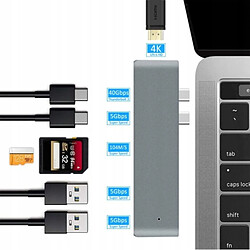 GUPBOO Adaptateur 7 en 1 Hub USB-C HDMI PD SD Macbook Air PRO,JL961