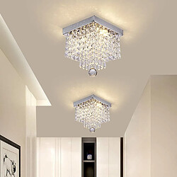 Stoex LED Lustre Plafonnier en Cristal Acier Inoxydable Moderne Lampe de Plafond, Pendentif Style Design élégant Lumière K9 Cristal