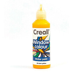 Graines Creatives Peinture repositionnable pour vitres Creall Glass 80 ml - jaune foncé