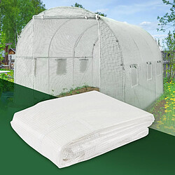 Ecd Germany Bâche de rechange pour serre de jardin tunnel 6m² film de serre PE 2x3x2 m blanc pas cher