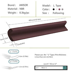 Acheter Akisor Protection D'angle Et De Bord Très Longue De 4,3 M [Protection D'angle De 4,0 M + 8 Protection D'angle], Marron