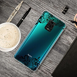 Coque en TPU impression de motif imd clair fleur noir pour votre Xiaomi Redmi Note 9 Pro Max/Note 9 Pro/Note 9S