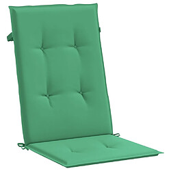 Acheter Maison Chic Lot de 2 Coussins Confort,Coussins de chaise de jardin à dossier haut vert tissu -GKD57810