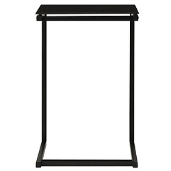 vidaXL Table d'appoint Noir 40x40x60 cm Verre trempé