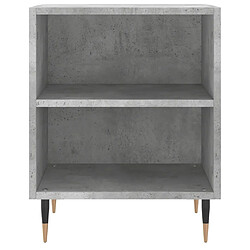 Avis vidaXL Table de chevet gris béton 40x30x50 cm bois d'ingénierie