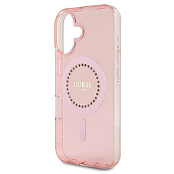 Guess Maroquinerie Guess Coque iPhone 16 MagSafe - Rose