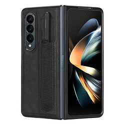 Etui en PU + TPU style rétro, antichoc, anti-rayures avec porte-stylo pour votre Samsung Galaxy Z Fold4 5G - noir