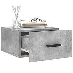 Acheter Maison Chic Lot de 2 Tables de Chevet murales - Tables de Nuit gris béton 35x35x20 cm