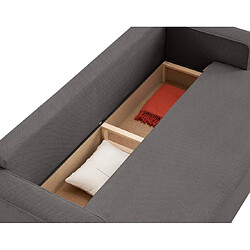 Acheter Bestmobilier Topaze - canapé droit 3 places convertible avec coffre en velours texturé