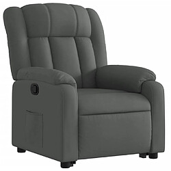 Avis vidaXL Fauteuil inclinable Gris foncé Tissu