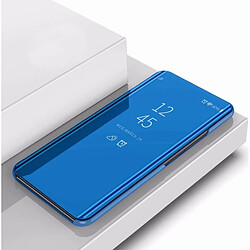 Wewoo Housse Coque Pour Huawei Nova5i Pro / Mate 30 Lite Miroir de placage gauche et droit Flip Cover avec support Holster bleu