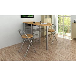 vidaXL Ensemble de table et de chaises de bar / cuisine Bois 