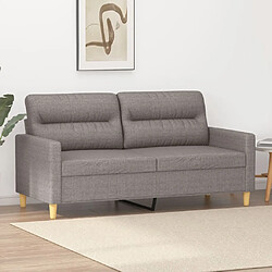 Maison Chic Canapé à 2 places,Sofa de Salon,Canapé droit Taupe 140 cm Tissu -GKD387635