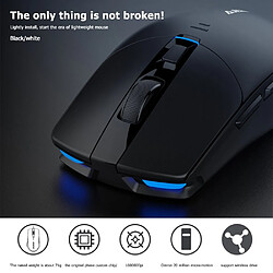 Avis Universal I303PRO Gaming Wireless Mouse Lightweight 16000dpi Wireless Drive 6 Color LED Laptop Mouse (Noir)