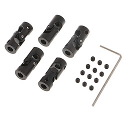 Avis 5pcs noir coupleur d'accouplement arbre moteur pour modèle de robot de bateau de voiture rc 4 à 4mm