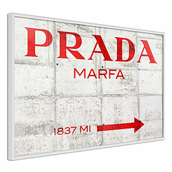 Paris Prix Affiche Murale Encadrée Prada Red 30 x 20 cm Blanc