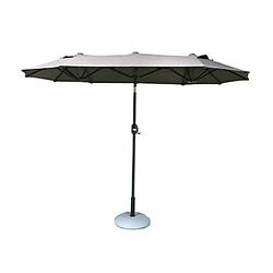 Mes Parasol double 300x150 cm en tissu gris anthracite