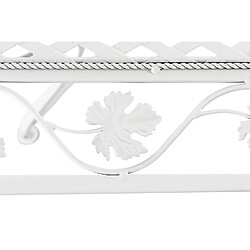 Decoshop26 Table de jardin terrasse balcon design rustique en fer forgé blanc 10_0003041 pas cher