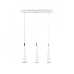 Luminaire Center Suspension moderne Pietro WH blanc 3 ampoules