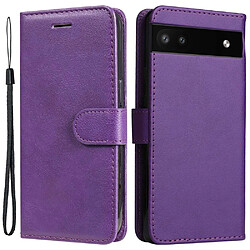 Htdmobiles Housse pour Google Pixel 6a 5G - etui coque pochette portefeuille + verre trempe - MAUVE