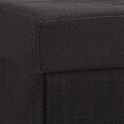 Avis Helloshop26 Tabouret banquette pouf de rangement pliant coffre repose-pieds 76 cm noir lin 13_0002337