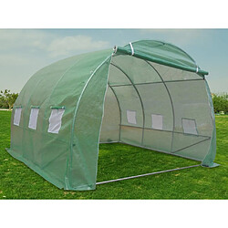 Acheter Vente-Unique Serre tunnel avec structure en acier 9 m² - L300 x l300 x H200 cm - IPOMEA