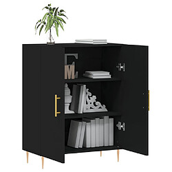 Avis vidaXL Buffet noir 69,5x34x90 cm bois d'ingénierie