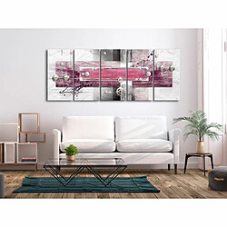 Paris Prix Tableau 5 Panneaux Mysterious Mechanism Narrow Pink 80 x 200 cm