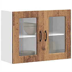 vidaXL Armoire murale de cuisine avec porte en verre Kalmar vieux bois