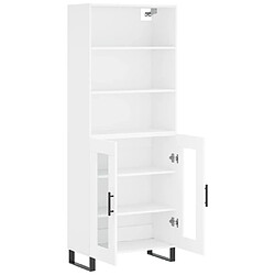 Avis vidaXL Buffet haut Blanc 69,5x34x180 cm Bois d'ingénierie