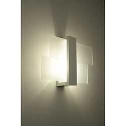 Avis Luminaire Center Applique murale FENIKS bois/verre blanc 1 ampoule