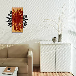 EPIKASA Décoration Murale en Métal et Bois Tournesol