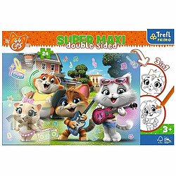 Trefl Puzzle 24 elements SUPER MAXI Joyful cats, 44 cats pas cher