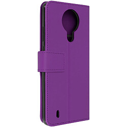 Avizar Housse Nokia 1.4 Aspect Grainé Clapet Portefeuille Stand Vidéo Violet