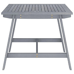 vidaXL Table à dîner de jardin Gris 88x88x74 cm Bois d'acacia massif