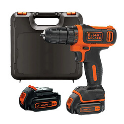 Black & Decker BDCDD12K1B Perceuse-visseuse sans fil 10.8V 2x Batteries Coffret