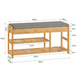 Avis SoBuy FSR47-N Étagère à Chaussures avec tiroirs Latéraux, Banquette Siège pour chausser