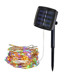 Wewoo Guirlande LED 22m 200 solaire alimenté maison jardin fil de cuivre chaîne fée lumière en plein air décoration de fête de noël lampe de bande avec 8 modes RGB